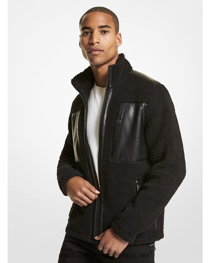 hombres negro chaqueta de sherpa Michael Kors T46HB02862
