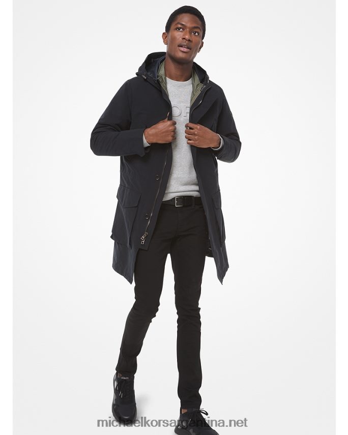 hombres negro lavado anorak de nailon Michael Kors T46HB02784