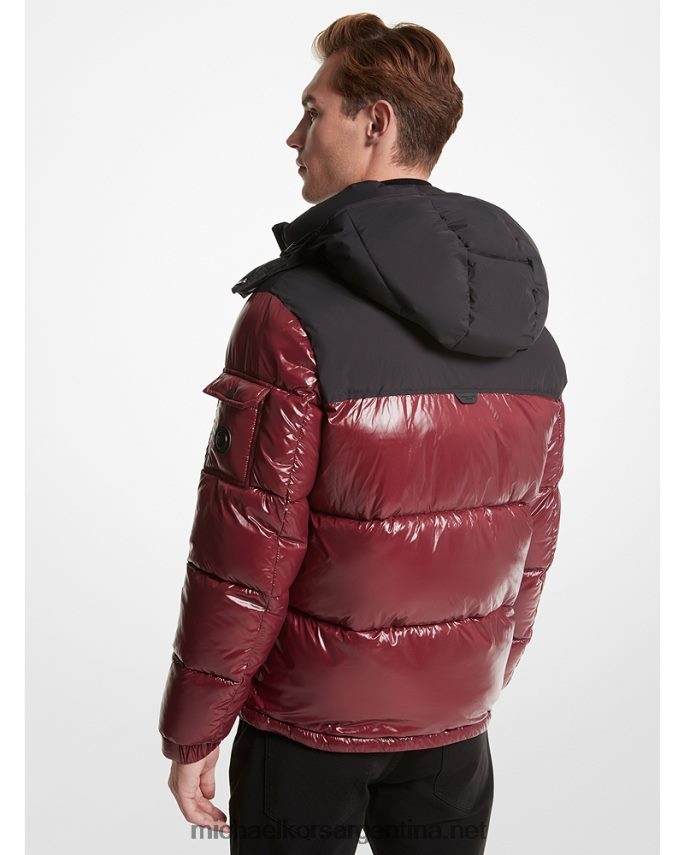 hombres negro rojo chaqueta acolchada de nailon cire roseville Michael Kors T46HB02803