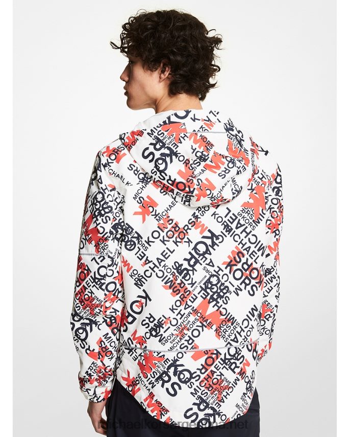 hombres sangría chamarra tejida con capucha y logo gráfico Michael Kors T46HB02815