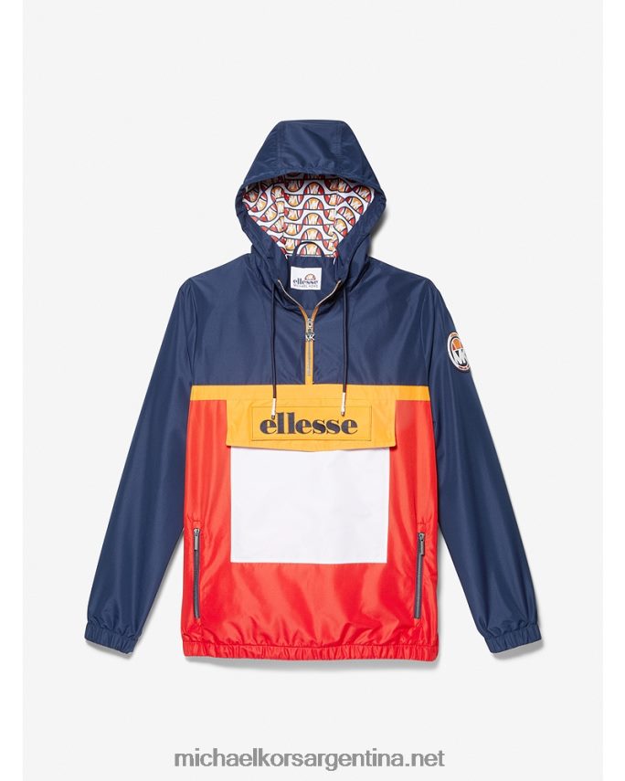 hombres vestido azul chaqueta cortavientos tejida con bloques de color de mk and ellesse Michael Kors T46HB02859