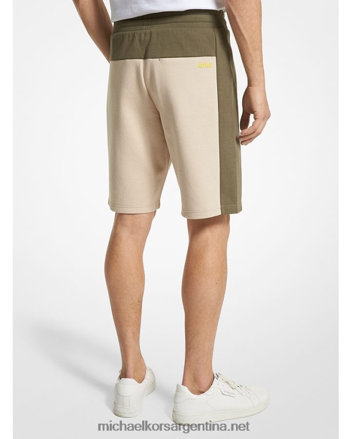 hombres arena clara shorts de mezcla de algodón para hombre Michael Kors T46HB03153