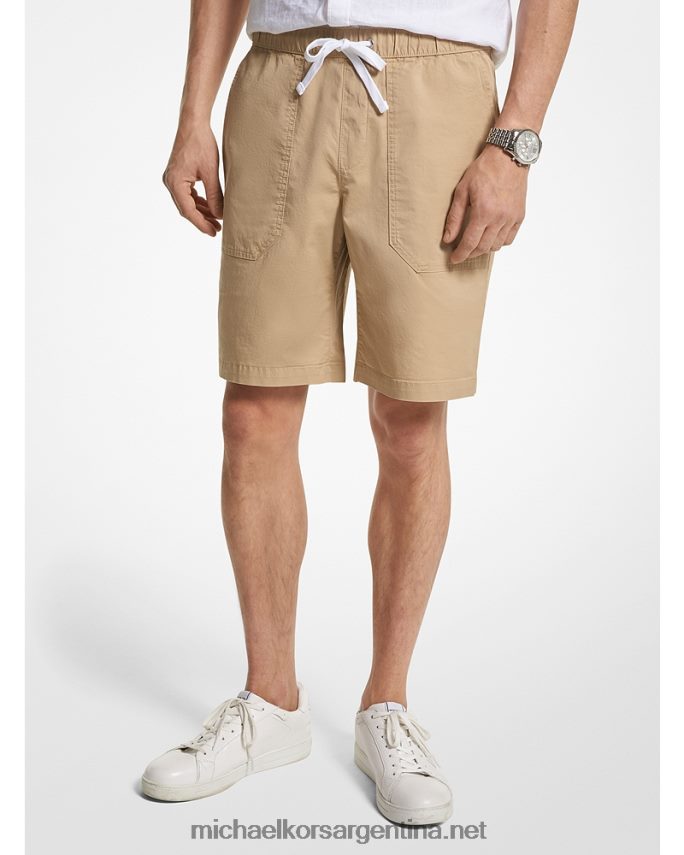 hombres camello pantalones cortos de algodón elástico Michael Kors T46HB03155