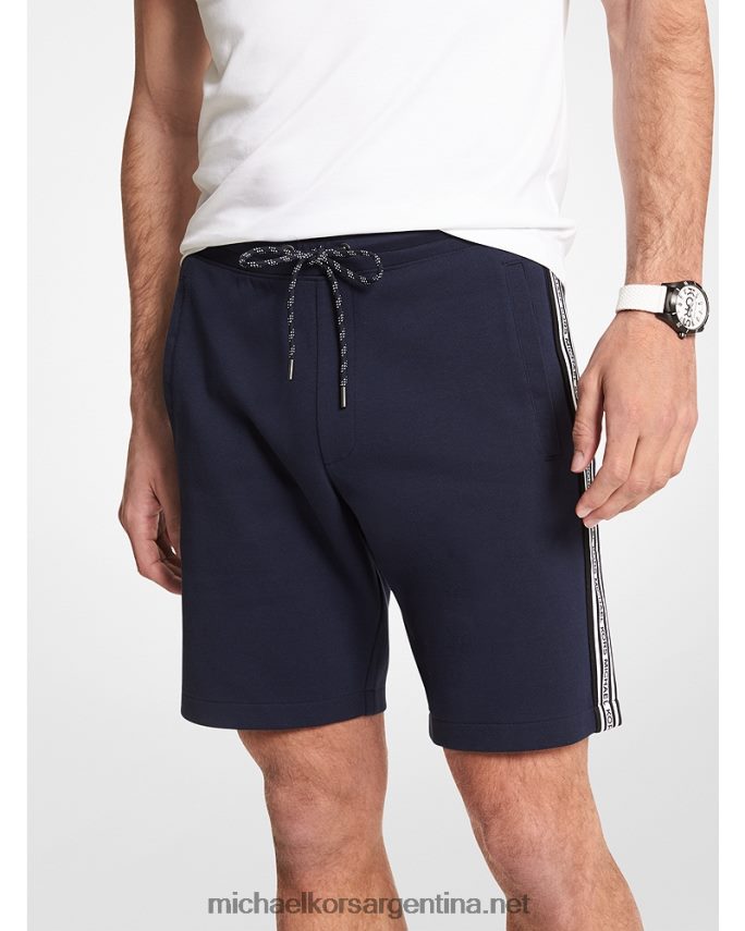 hombres medianoche shorts de mezcla de algodón con cinta del logo Michael Kors T46HB03138