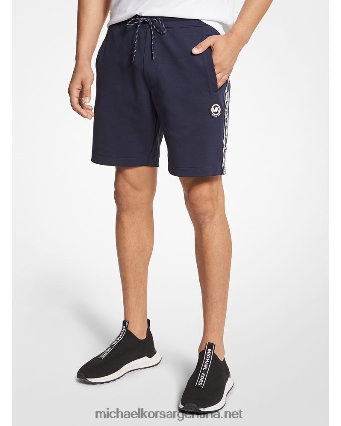 hombres medianoche shorts de mezcla de algodón con cinta del logo Michael Kors T46HB03142