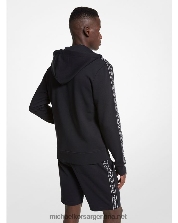 hombres negro shorts de mezcla de algodón con cinta del logo Michael Kors T46HB03151