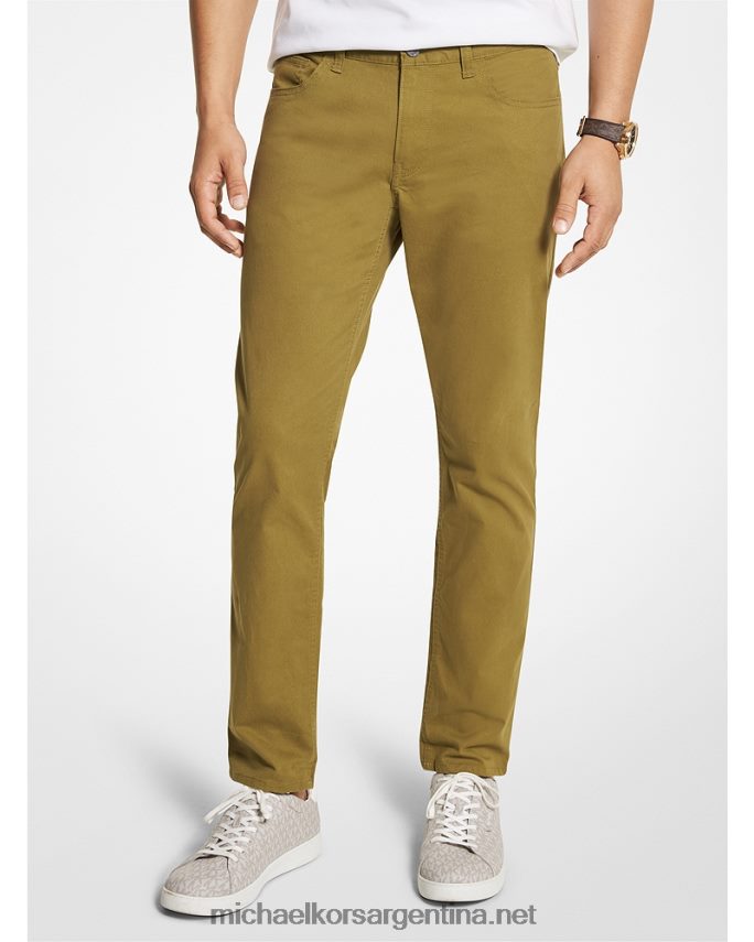 hombres aceituna ahumada vaqueros parker de mezclilla elástica Michael Kors T46HB03108