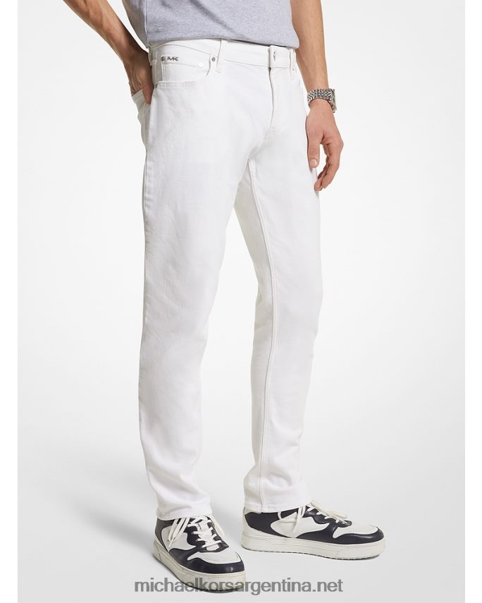 hombres blanco vaqueros ajustados Michael Kors T46HB03113