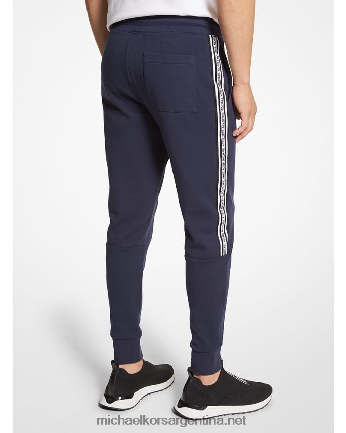 hombres medianoche joggers de mezcla de algodón con cinta del logo Michael Kors T46HB03080