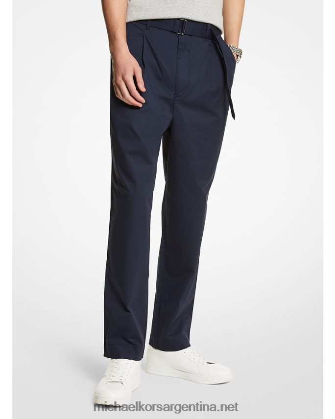 hombres medianoche pantalones de algodón elástico con cinturón Michael Kors T46HB03098