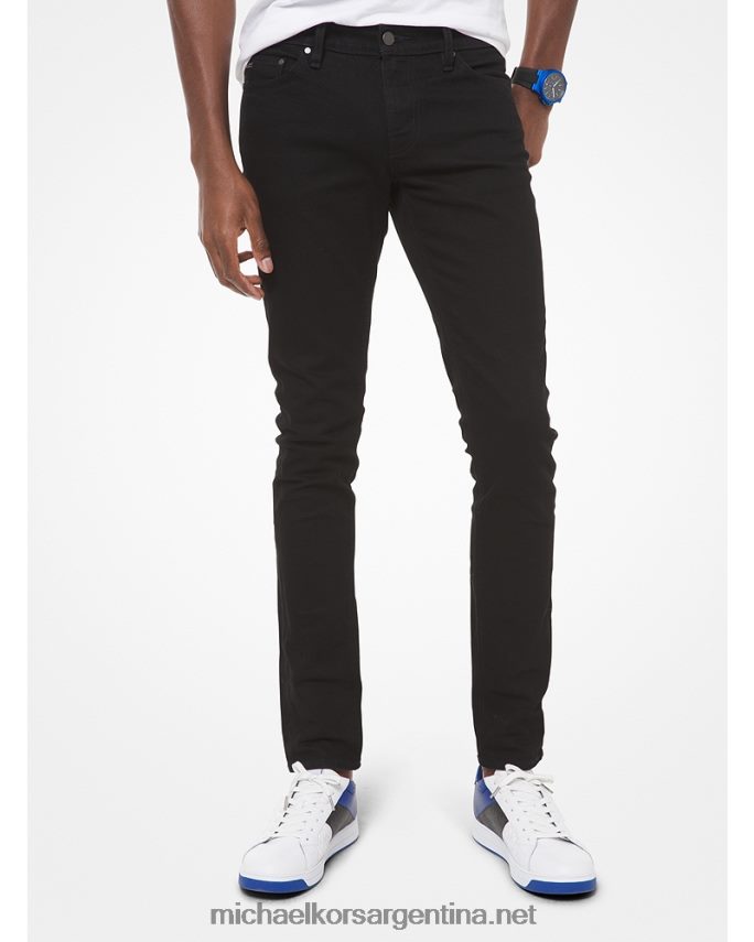 hombres negro Negro jeans slim de algodón elástico Michael Kors T46HB03078