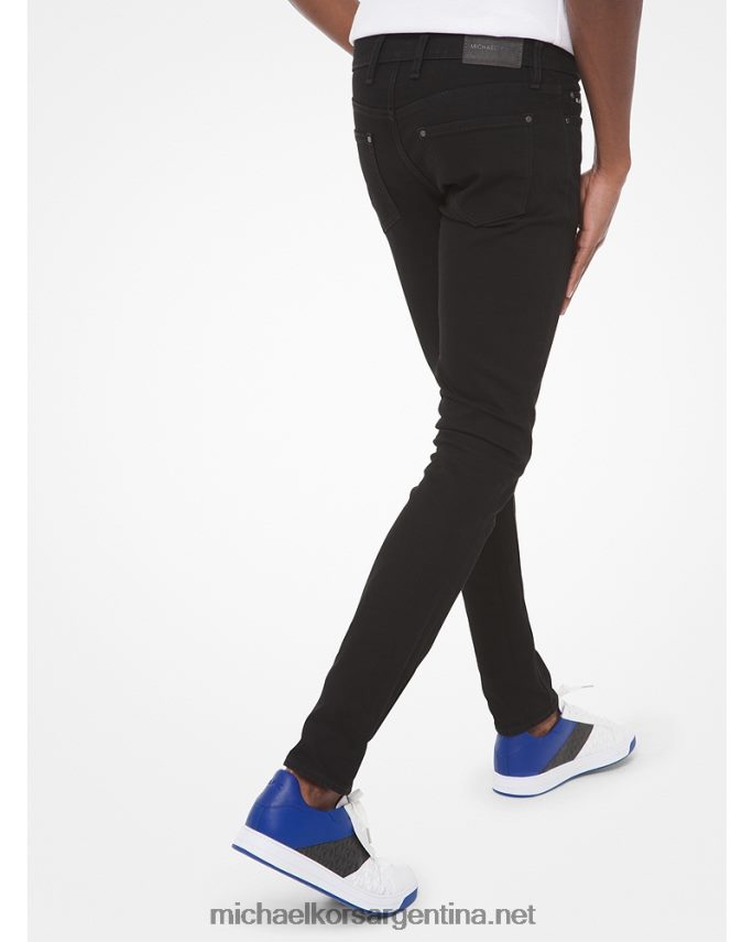 hombres negro Negro jeans slim de algodón elástico Michael Kors T46HB03078
