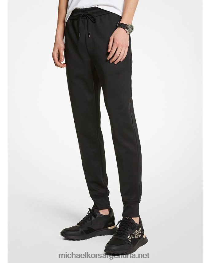 hombres negro joggers con cinta del logo Michael Kors T46HB03120