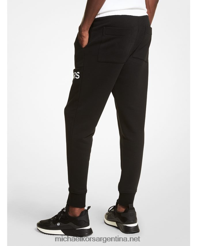 hombres negro joggers de mezcla de algodón Michael Kors T46HB03097