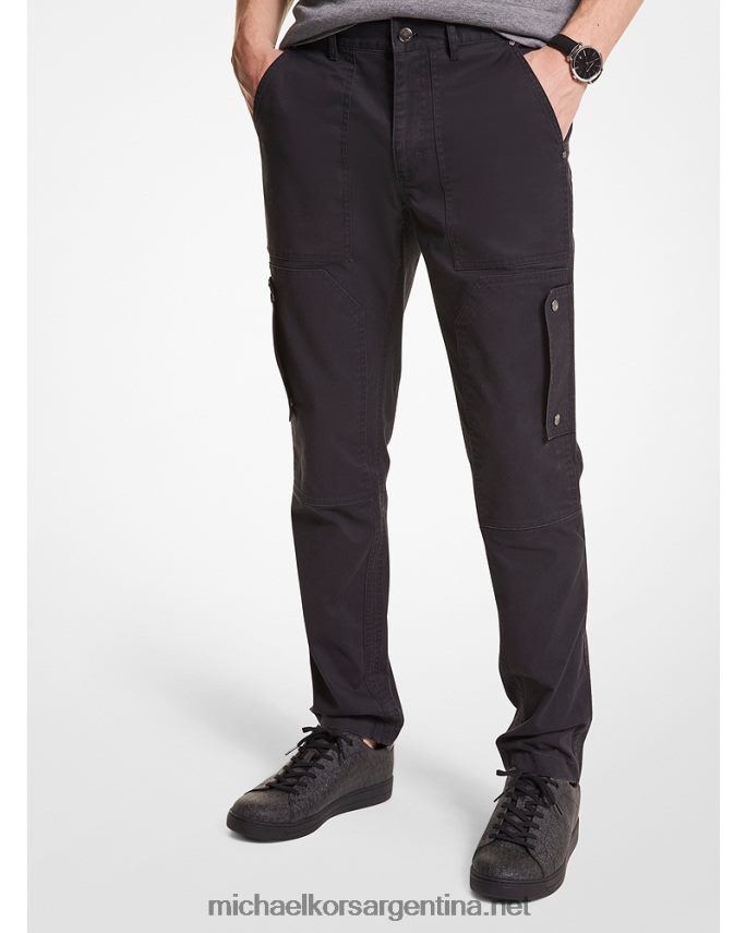 hombres negro pantalones cargo tejidos Michael Kors T46HB03105