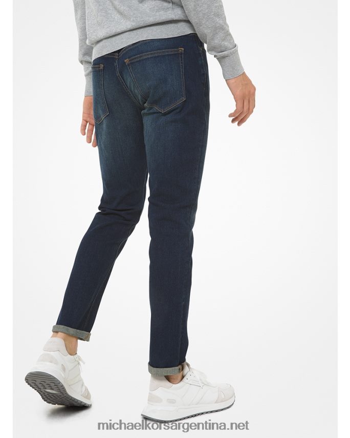 hombres vasar vaqueros slim de denim elástico Michael Kors T46HB03112