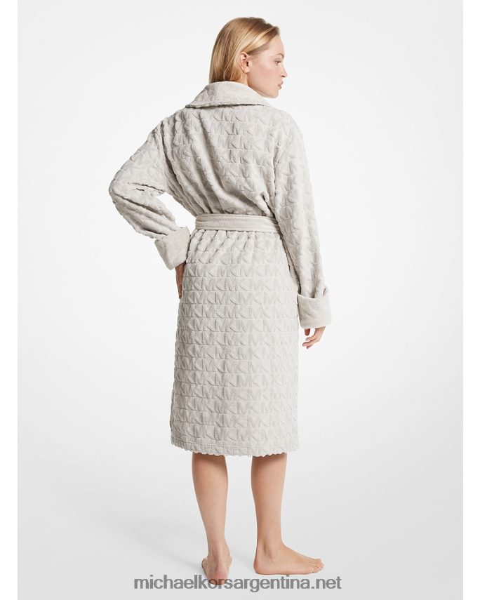 hombres aluminio bata de rizo de algodón con logo Michael Kors T46HB03181