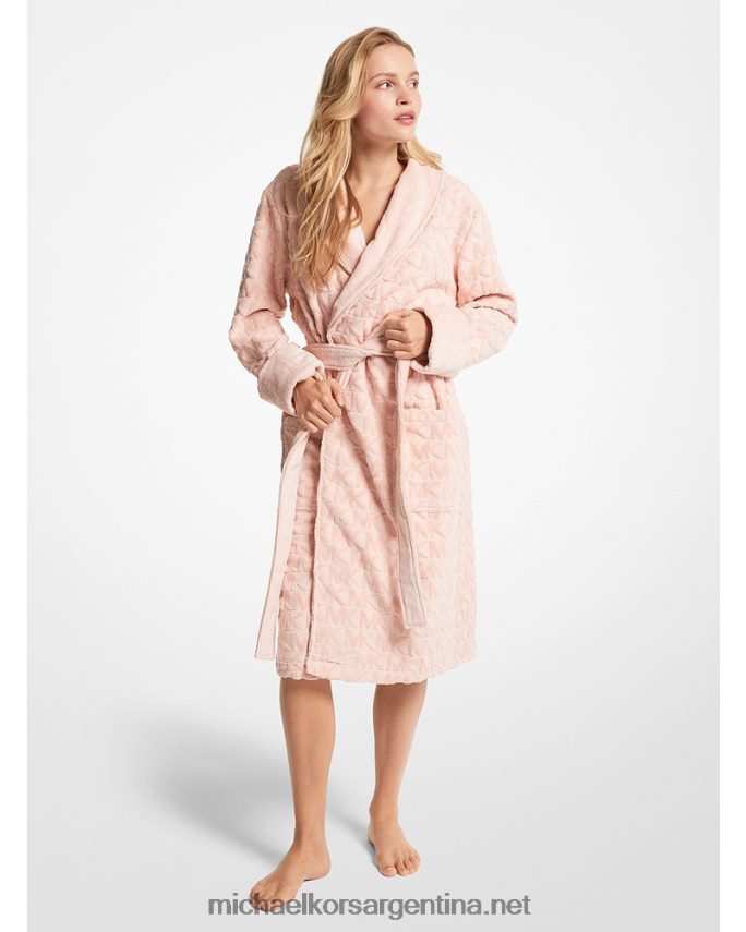 hombres ballet bata de rizo de algodón con logo Michael Kors T46HB03178
