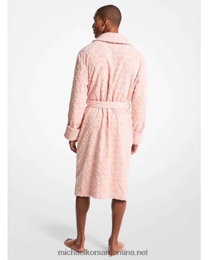 hombres ballet bata de rizo de algodón con logo Michael Kors T46HB03178