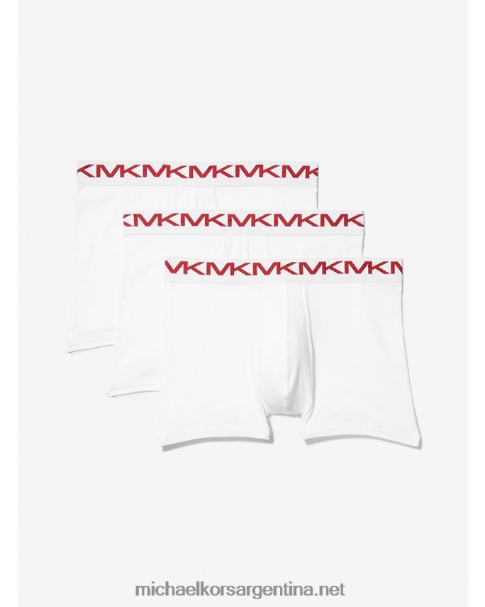 hombres blanco Pack de 3 calzoncillos de algodón Michael Kors T46HB03169