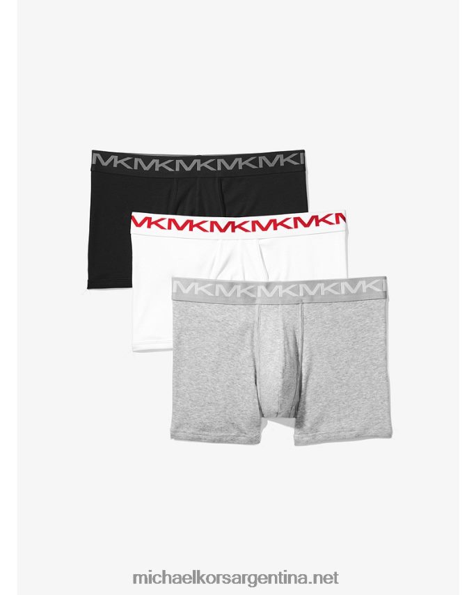 hombres cuero gris Pack de 3 calzoncillos de algodón Michael Kors T46HB03170