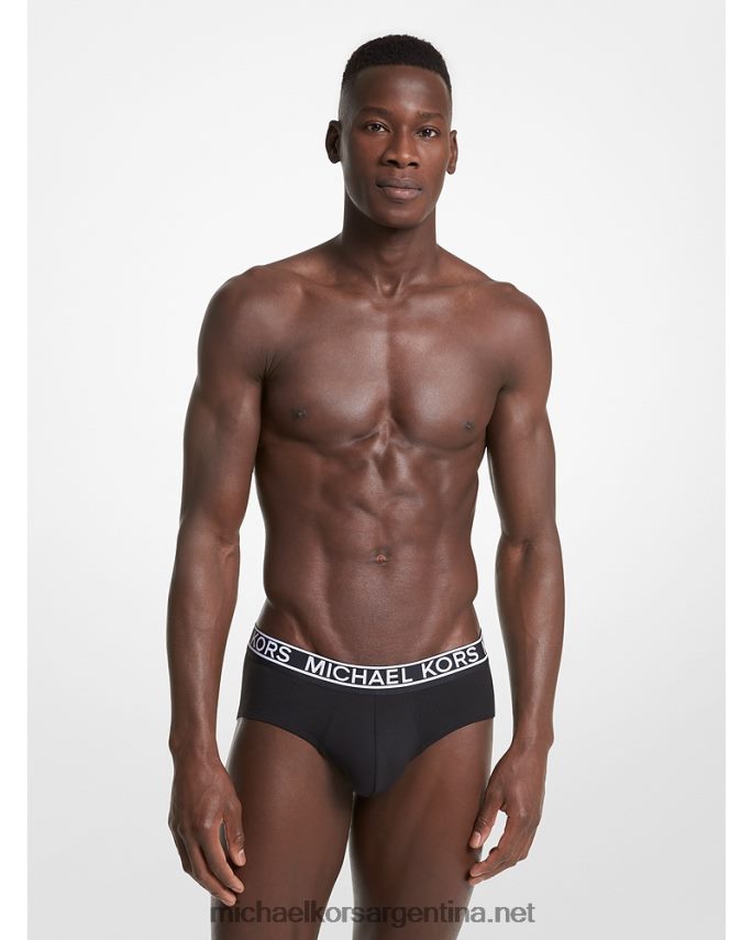 hombres negro Pack de 3 braguitas de nailon elástico Michael Kors T46HB03176