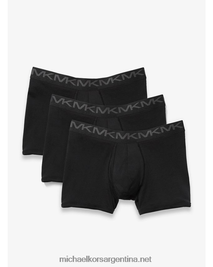 hombres negro Pack de 3 calzoncillos bóxer de algodón Michael Kors T46HB03174