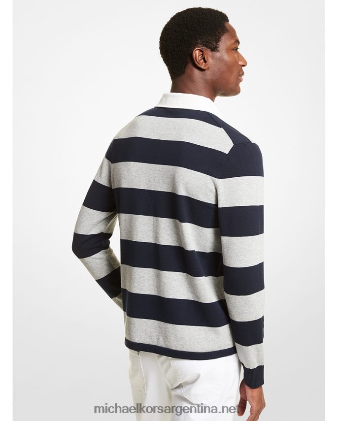 hombres drk medianoche jersey de rugby a rayas Michael Kors T46HB03072