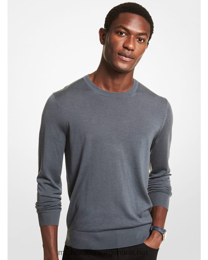 hombres malacte gris jersey de lana merino Michael Kors T46HB03049