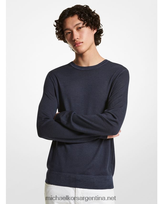 hombres medianoche jersey de lana merina lavada Michael Kors T46HB03057