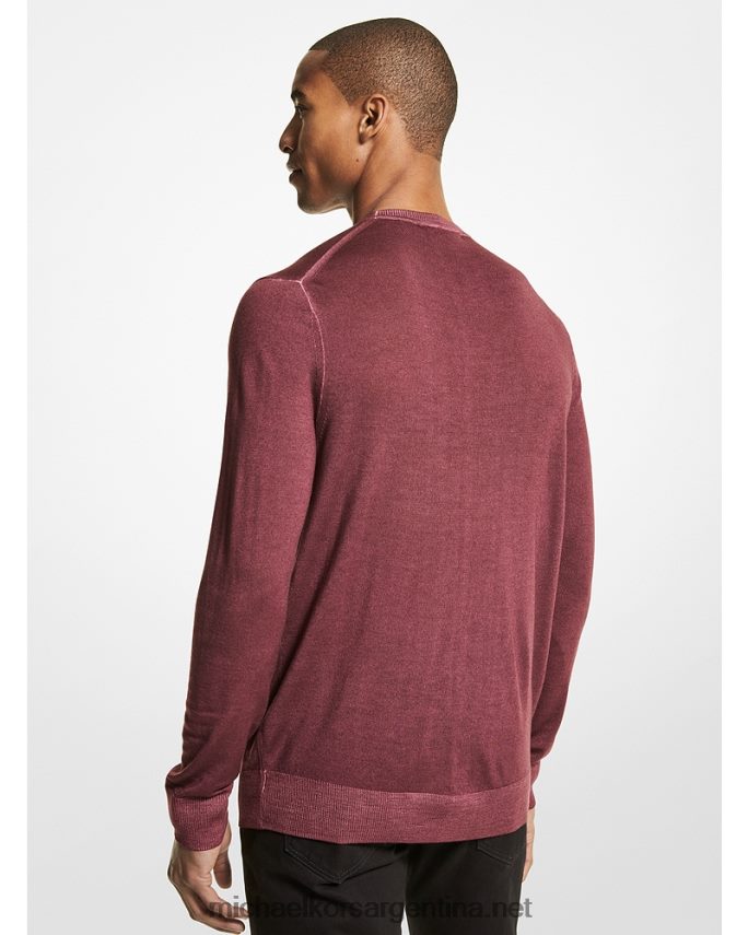 hombres merlot jersey de lana merina lavada Michael Kors T46HB03056