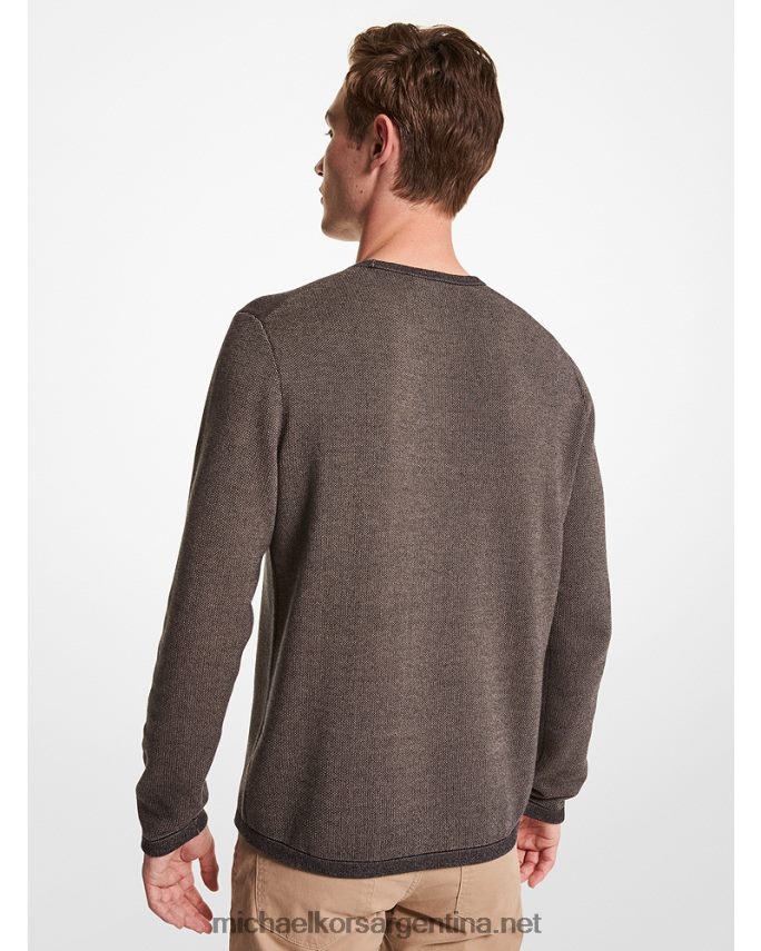 hombres negro suéter con logo en jacquard Michael Kors T46HB03061