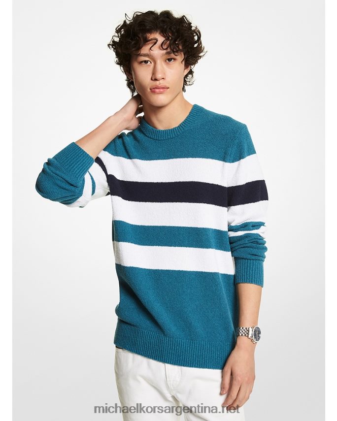hombres trullo de nassau suéter a rayas de mezcla de algodón Michael Kors T46HB03050