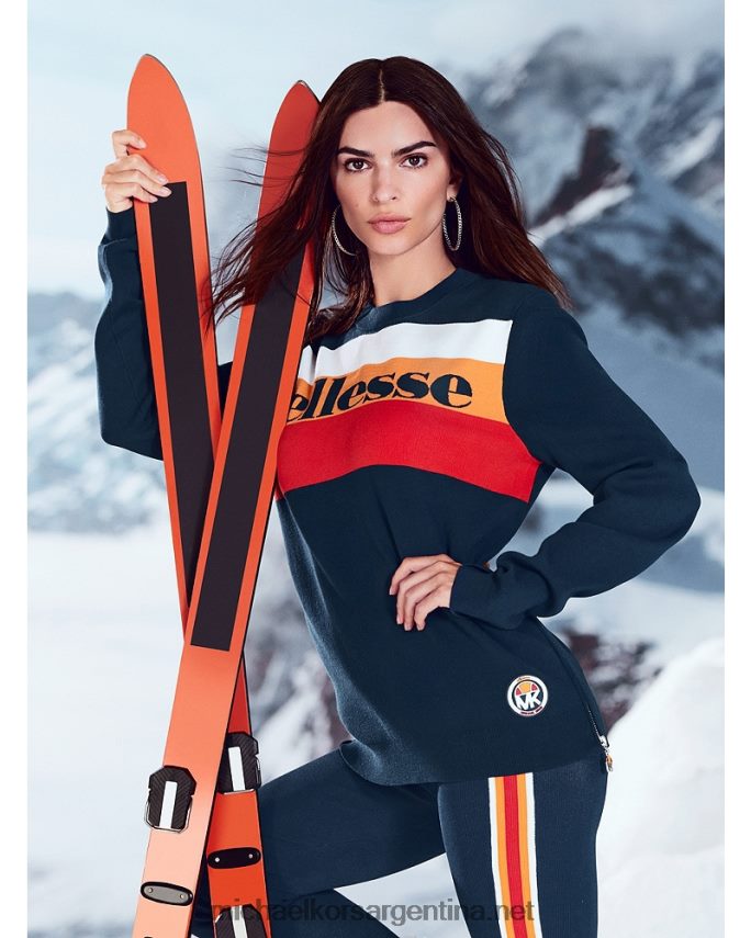 hombres vestido azul Jersey de viscosa elástica con logo a rayas de mk x ellesse Michael Kors T46HB03053