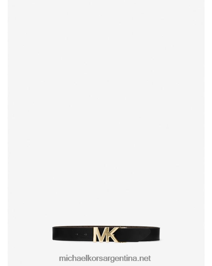 mujer marrón/negro logotipo reversible y cinturón de piel Michael Kors T46HB02692