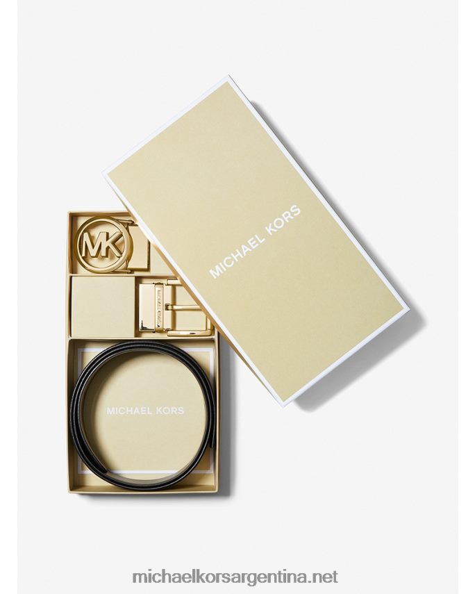 mujer negro Juego de cinturones con logo 4 en 1 Michael Kors T46HB02686