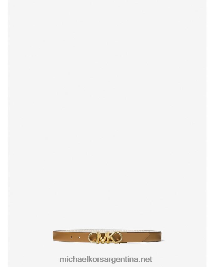 mujer vainilla/cáscara logo reversible y cinturón de piel Michael Kors T46HB02710