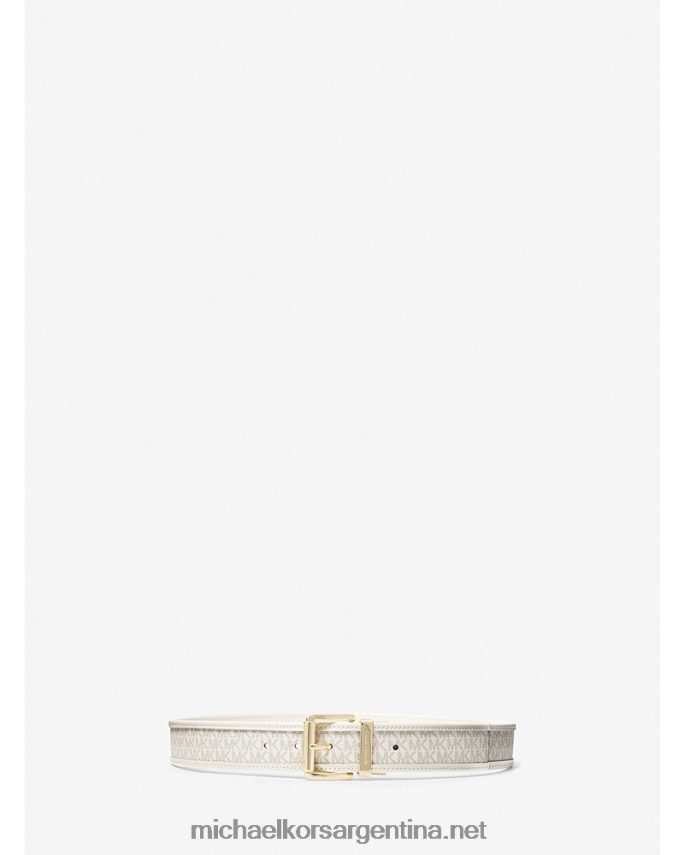 mujer vainilla/lt crema logo reversible y cinturón de piel Michael Kors T46HB02702