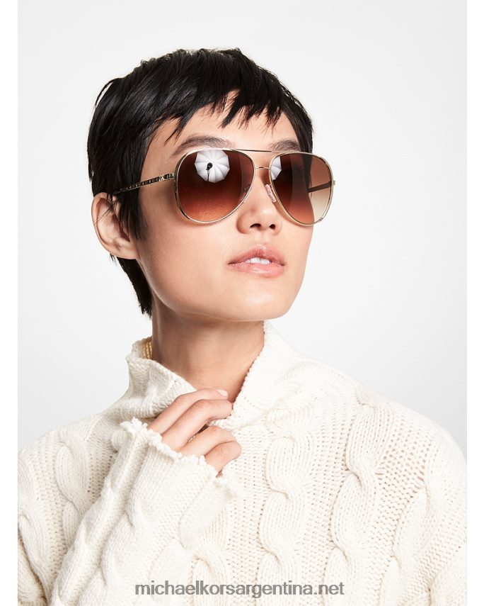 mujer luz de oro gafas de sol brillantes chelsea Michael Kors T46HB02623