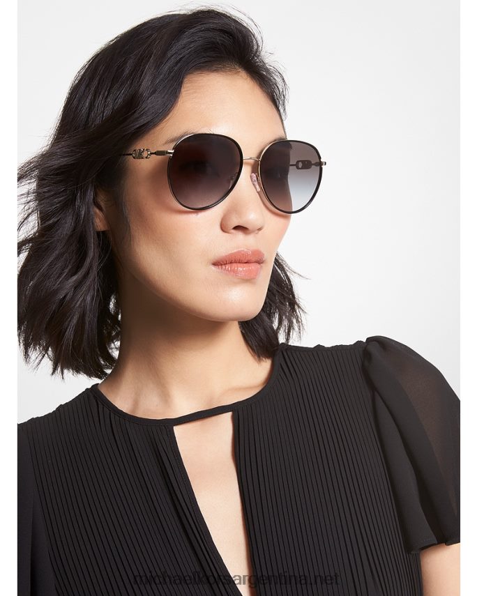 mujer negro gafas de sol estilo aviador imperio Michael Kors T46HB02559