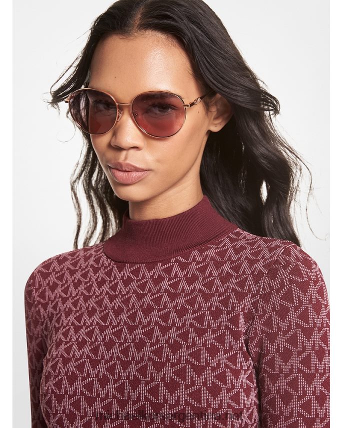 mujer oro rosa gafas de sol alpinas Michael Kors T46HB02562