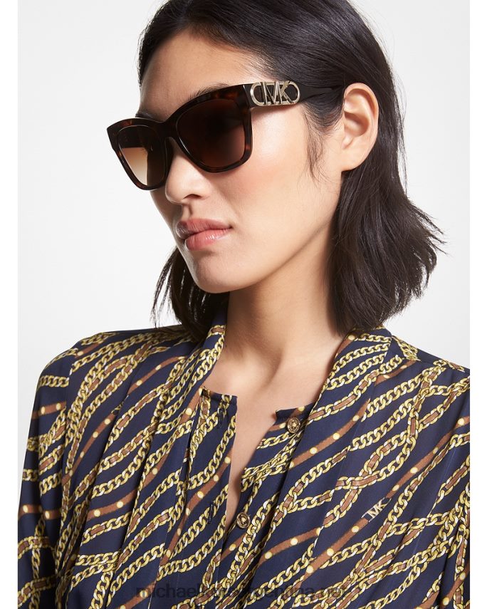 mujer tortuga oscura gafas de sol cuadradas imperio Michael Kors T46HB02556