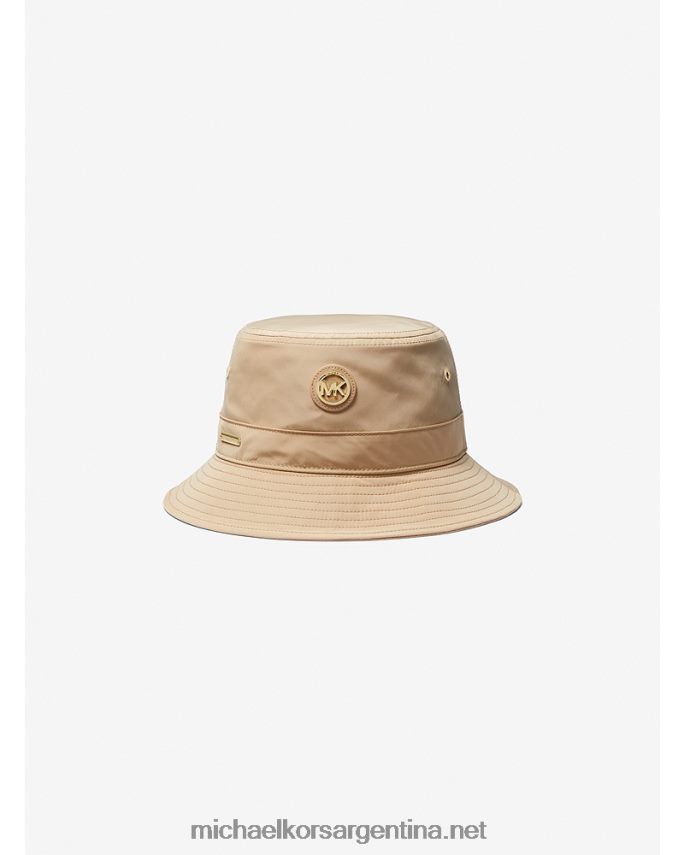 mujer caqui sombrero de pescador tejido con logo Michael Kors T46HB02739