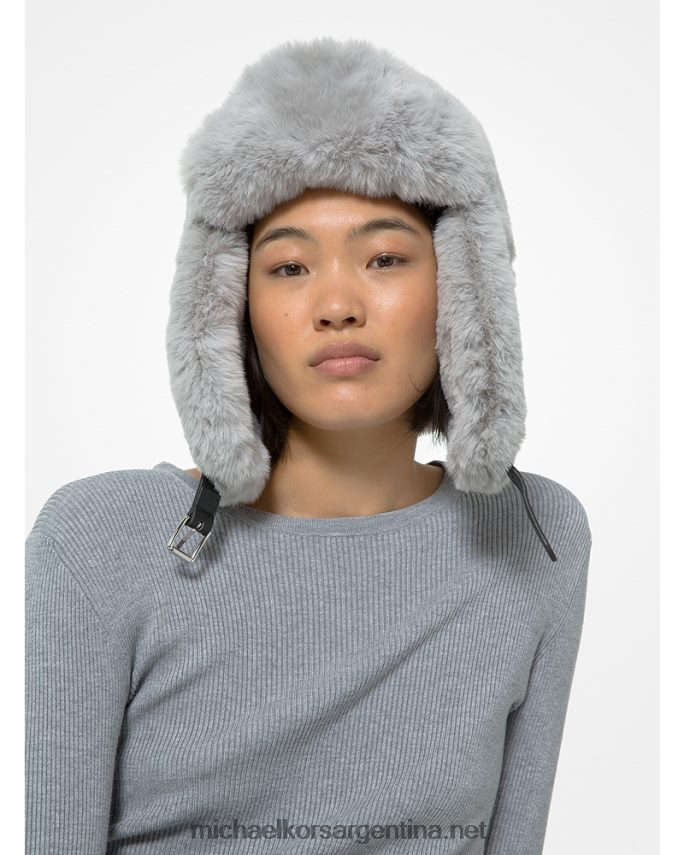 mujer gris sombrero de aviador de piel sintética Michael Kors T46HB02765