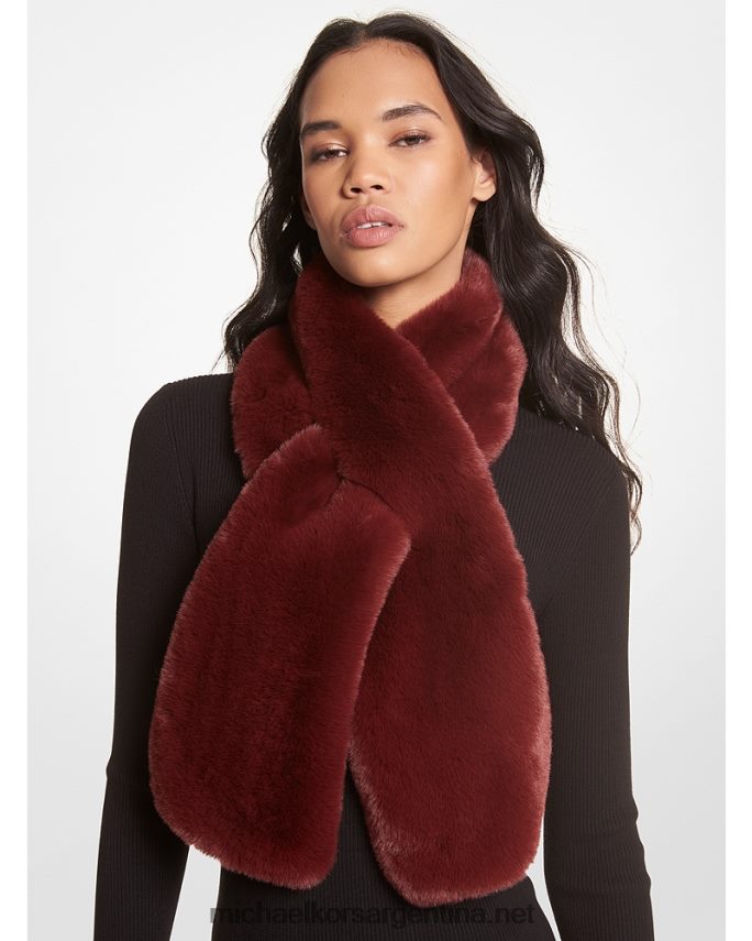 mujer merlot bufanda de pelo sintético Michael Kors T46HB02768