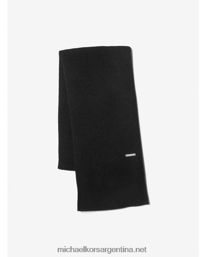 mujer negro bufanda de mezcla de lana metalizada Michael Kors T46HB02758
