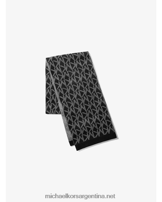 mujer negro conjunto de accesorios para clima frío en jacquard con logotipo Michael Kors T46HB02763