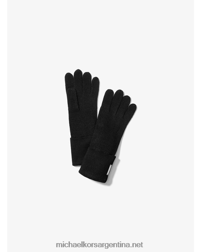 mujer negro conjunto de accesorios para clima frío en jacquard con logotipo Michael Kors T46HB02763