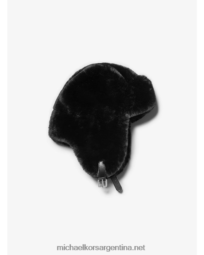 mujer negro sombrero de aviador de piel sintética Michael Kors T46HB02766