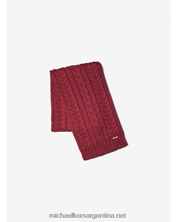 mujer rubí oscuro bufanda inglesa de ochos Michael Kors T46HB02755